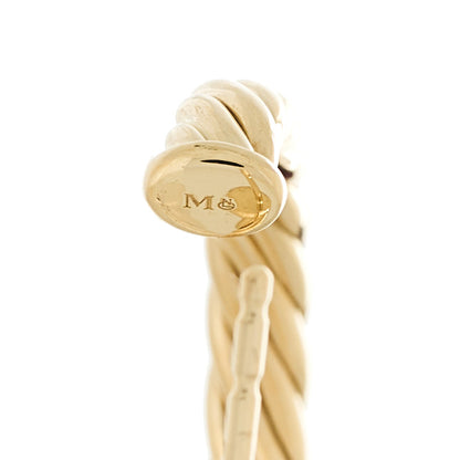 David Yurman 18K Yellow Gold Small Cablespira Hoop Earrings 4 of 4