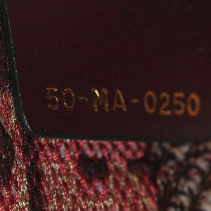 Christian Dior Oblique Mini Book Tote Burgundy Multicolor 7 of 13