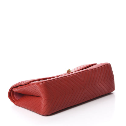 Chanel Sheepskin Chevron Quilted 2.55 Reissue 226 Flap Red 4 of 14