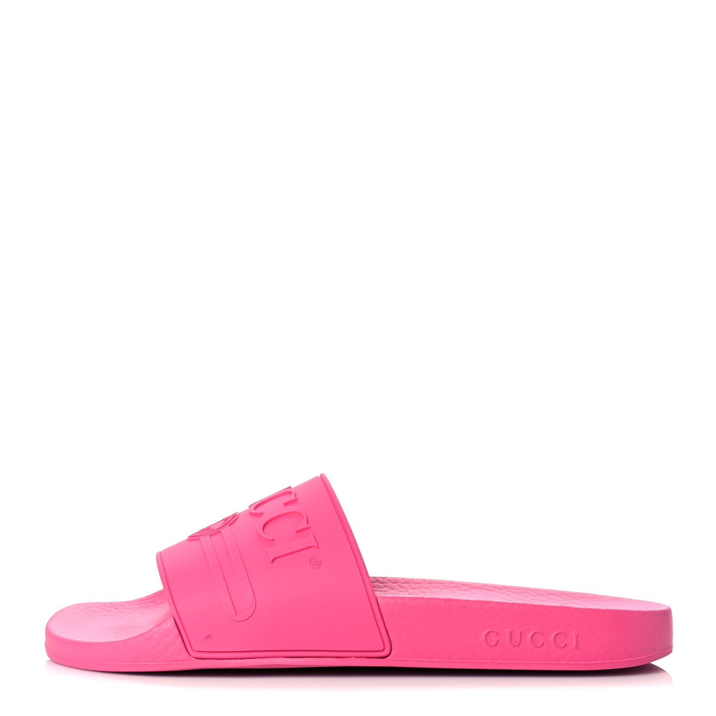 Rubber Womens Logo Slide Sandals 41 Fuchsia