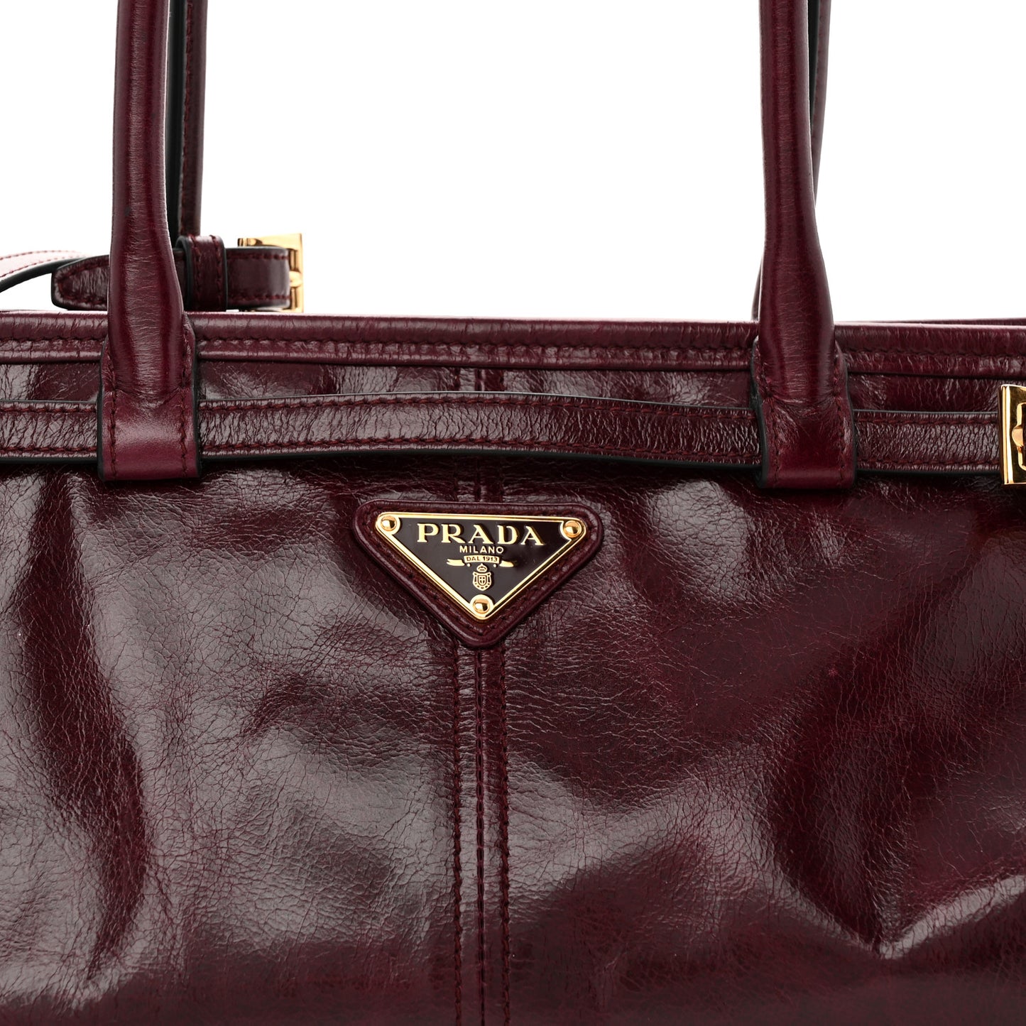 Shiny Nappa Medium Bonnie Shoulder Bag Bordeaux