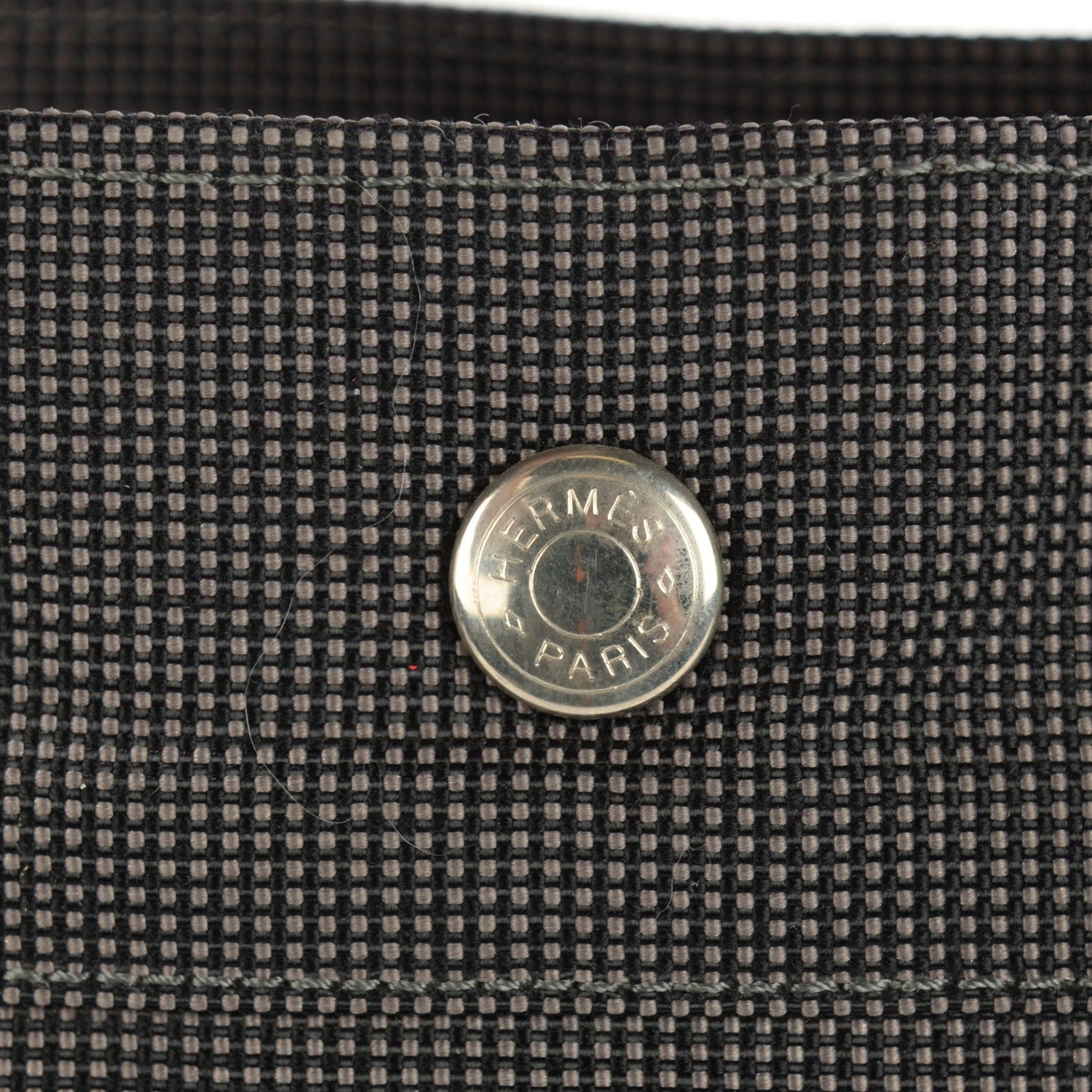 Hermes Canvas Herline MM Tote Grey 14 of 14