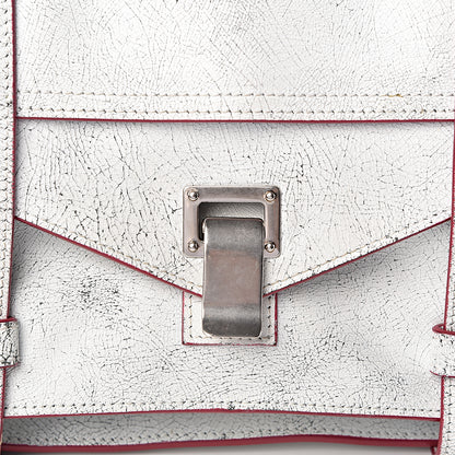 Proenza Schouler Crackle Calfskin PS1 Medium Satchel White 11 of 11