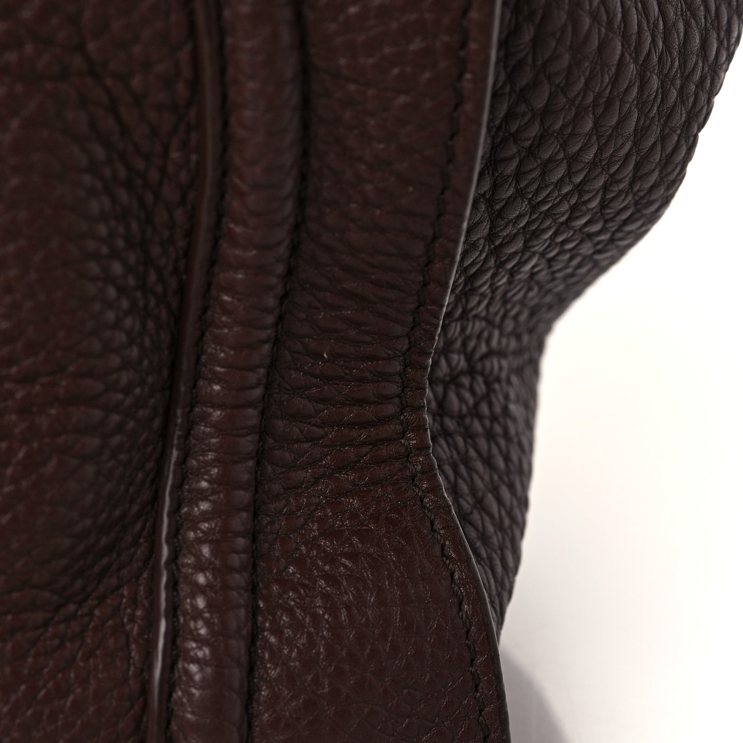 Drummed Calfskin Mini Luggage Dark Brown