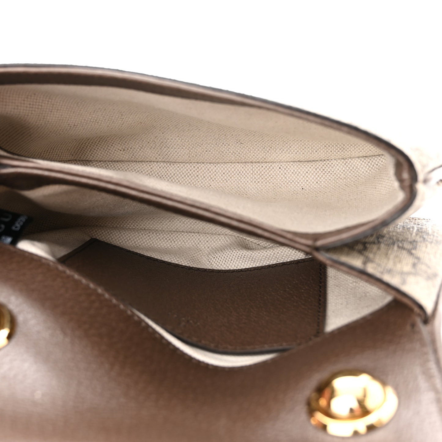 GG Supreme Monogram Textured Dollar Calfskin Mini Blondie Chain Shoulder Flap Bag Beige Ebony New Acero