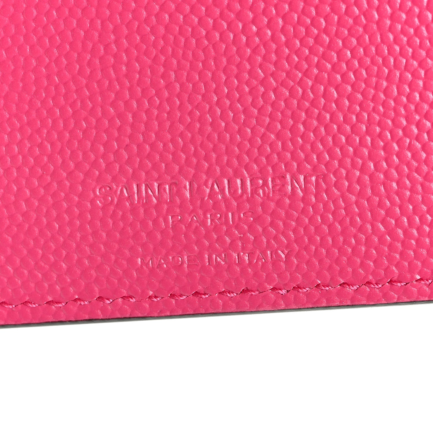 Saint Laurent Grain De Poudre Portefeuille Bi-Fold Wallet Fuchsia 6 of 6