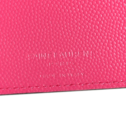 Saint Laurent Grain De Poudre Portefeuille Bi-Fold Wallet Fuchsia 6 of 6