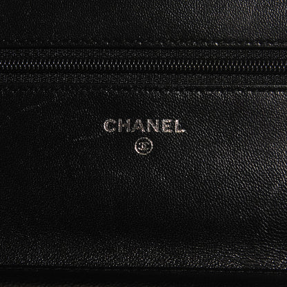 Chanel Lambskin Quilted Boy Wallet On Chain WOC Black 7 of 9