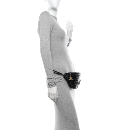 Chanel Calfskin Chain 20s Signe Waist Bag Black 2 of 11