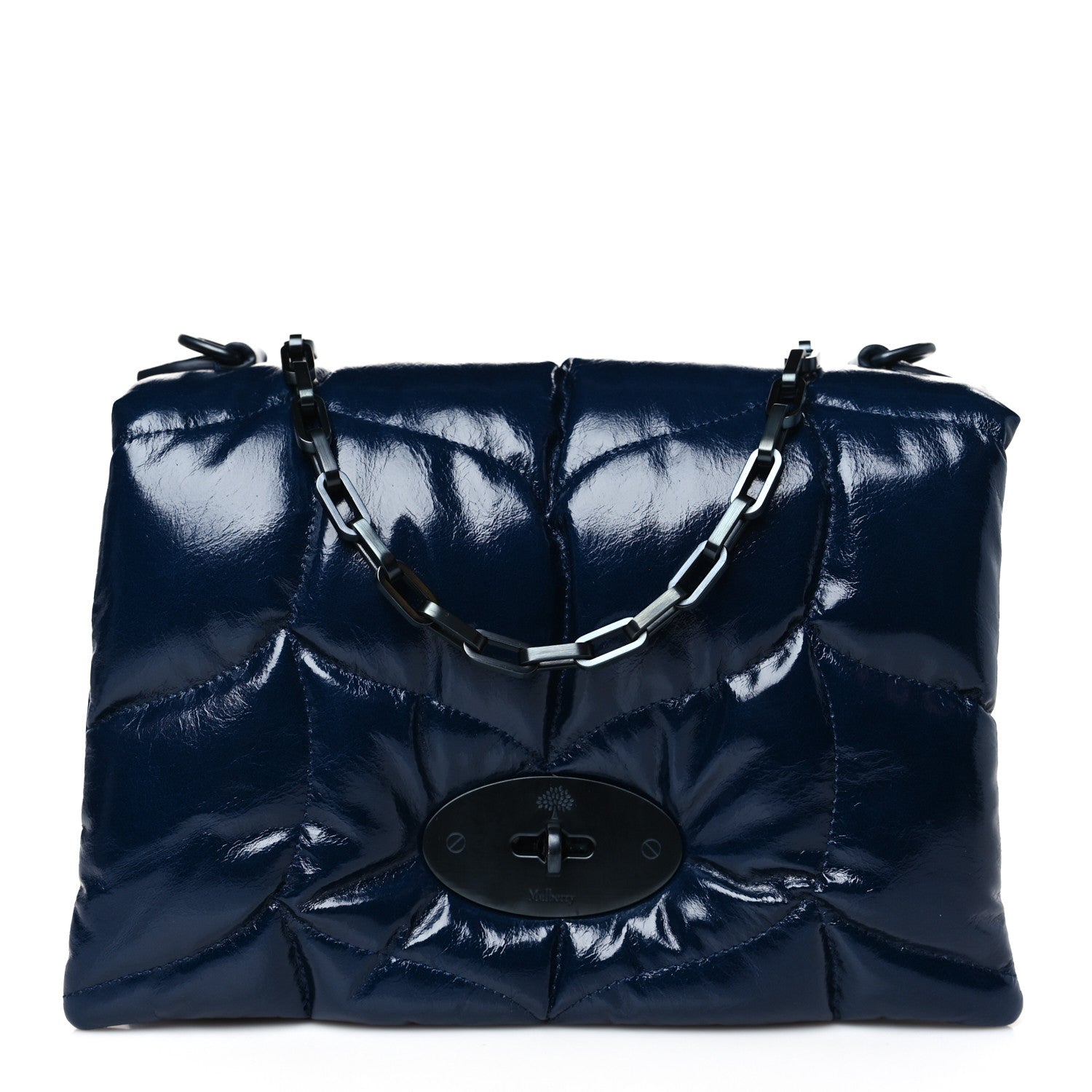Mulberry Smooth Glossy Nappa Pillow Quilted Little Softie Bag Sapphire 1 of 8