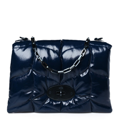 Mulberry Smooth Glossy Nappa Pillow Quilted Little Softie Bag Sapphire 1 of 8
