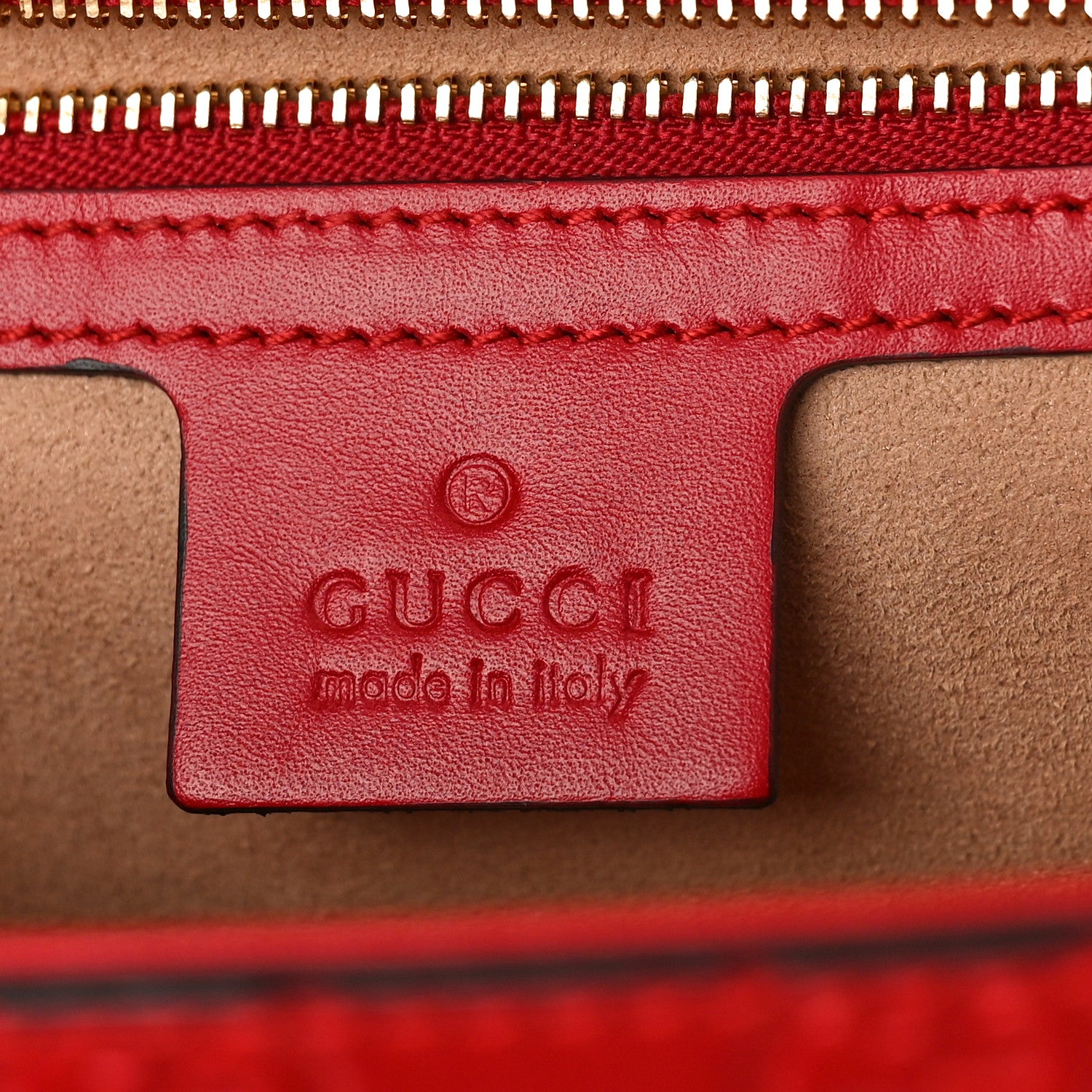 Gucci Guccissima Medium Padlock Shoulder Bag Hibiscus Red 6 of 9