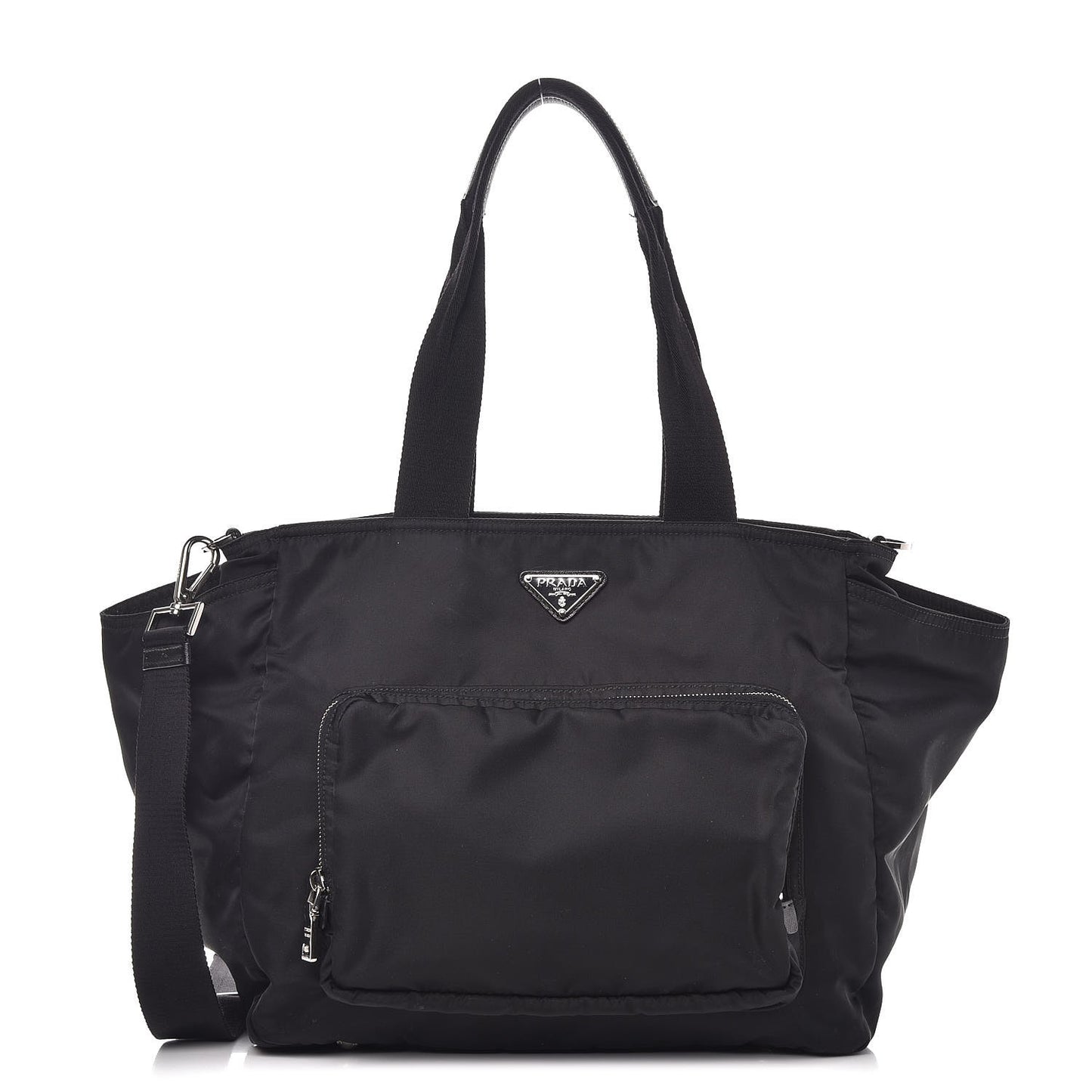Tessuto Nylon Vela Diaper Bag Black