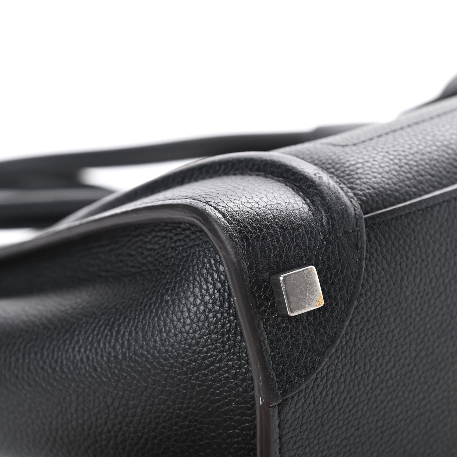 Celine Drummed Calfskin Micro Luggage Black 9 of 15