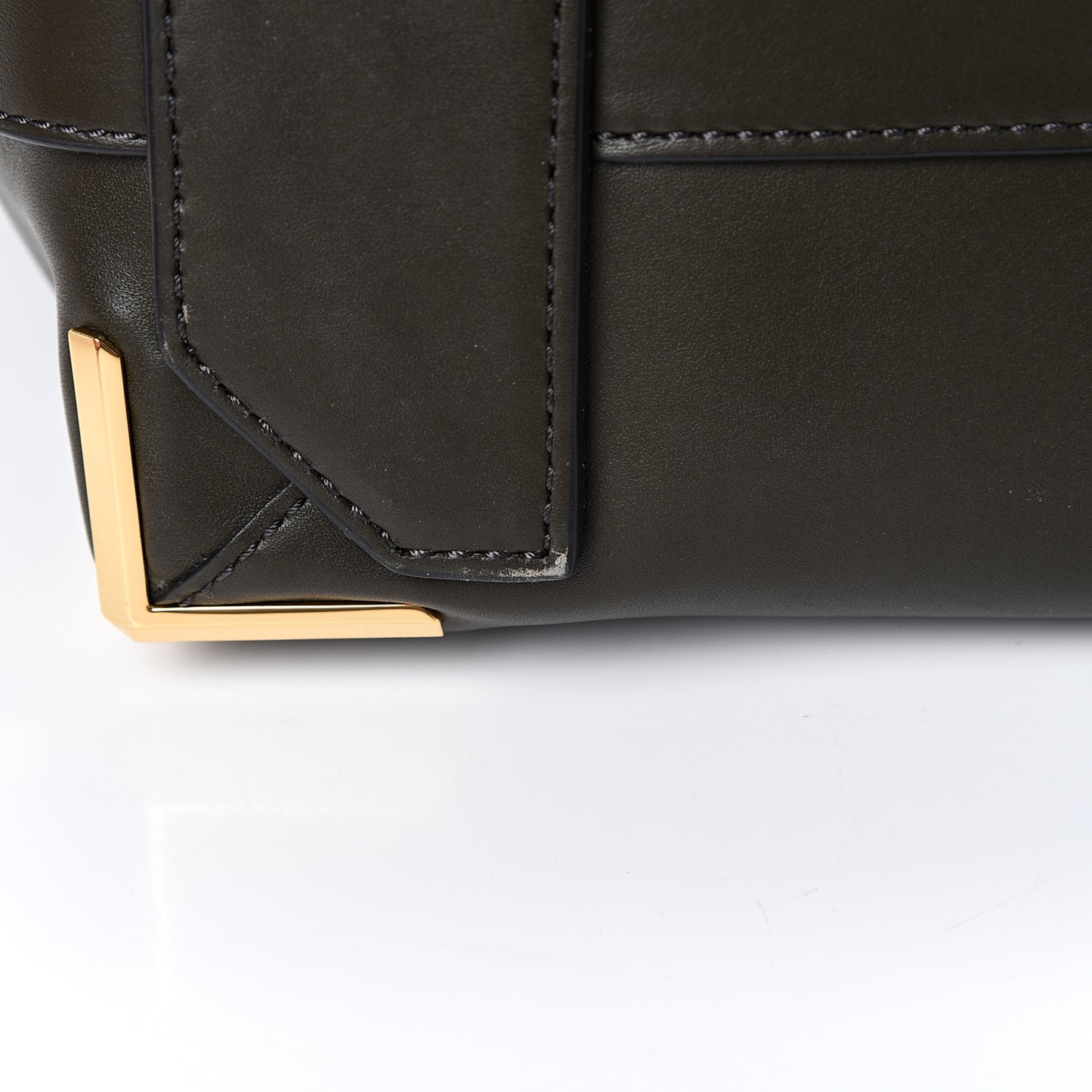 Calfskin Prisma Skeletal Hobo Dark Green Gold Hardware