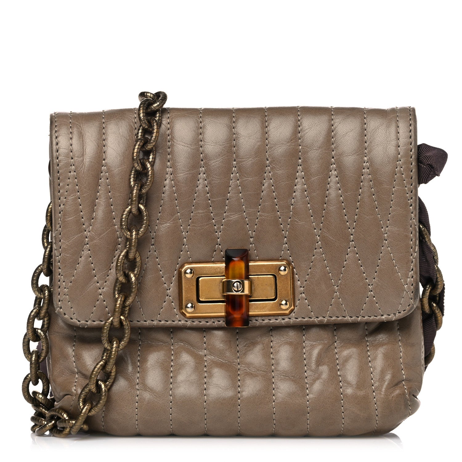 Lanvin Lambskin Quilted Mini Happy Pop Crossbody Brown 1 of 14