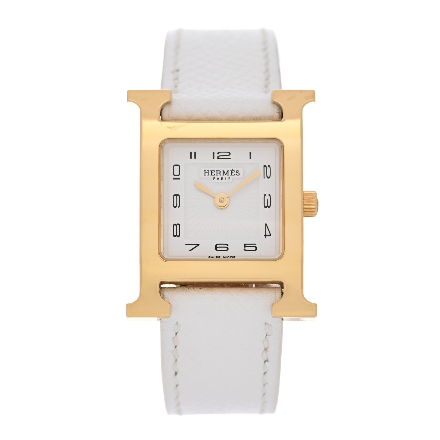 Stainless Steel Epsom 21mm Heure H Hour Quartz Watch Blanc