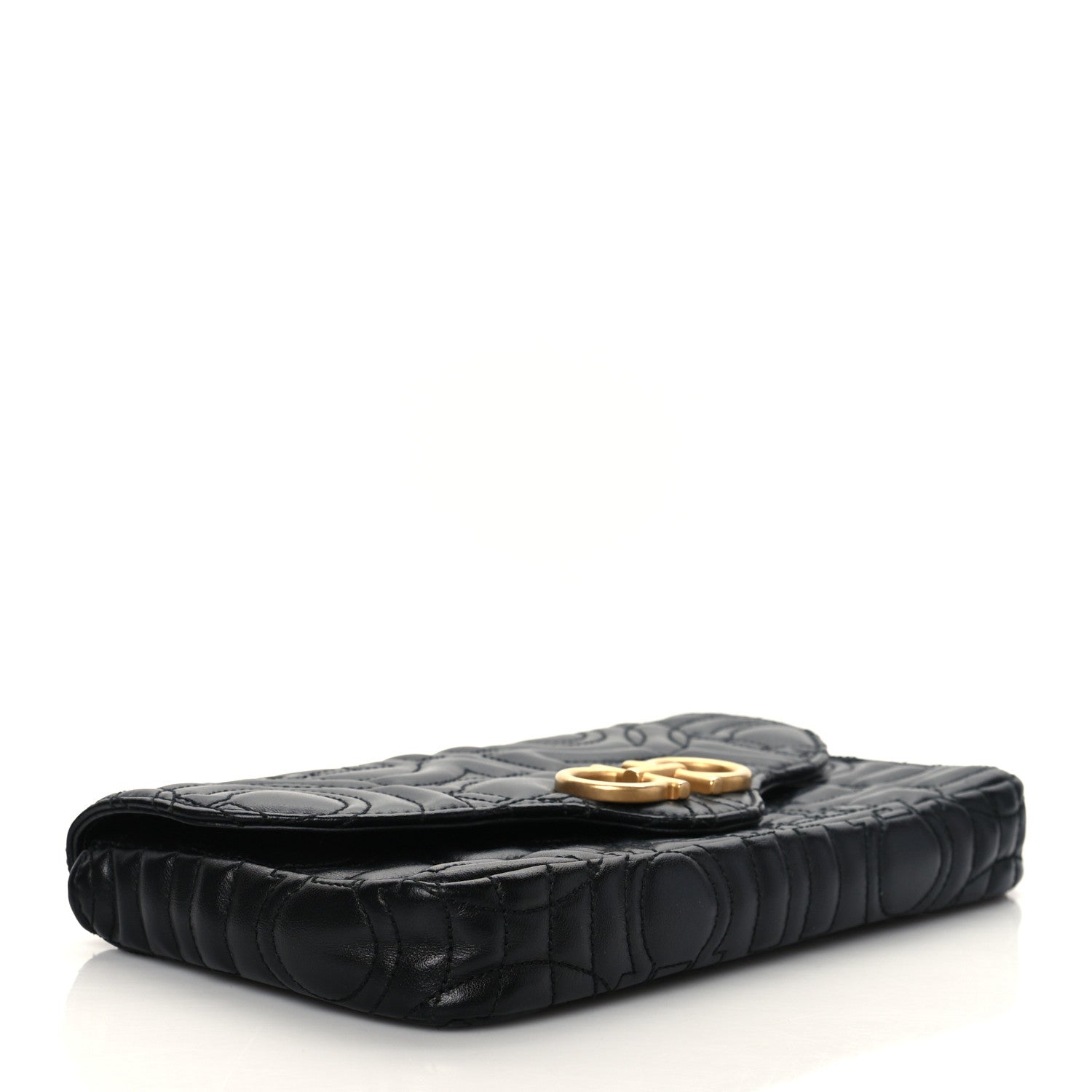 Salvatore Ferragamo Calfskin Quilted Gancini Mini Bag Black 4 of 10