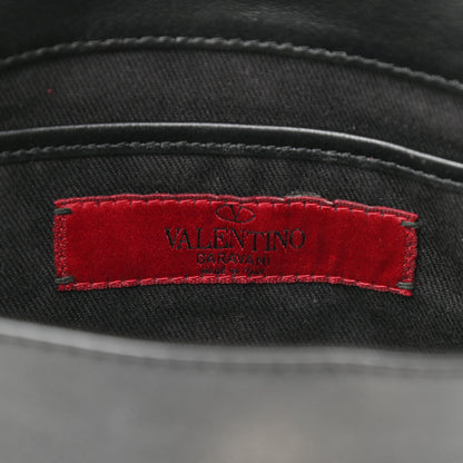 Valentino Garavani Vitello Mini Rockstud Flap Saddle Crossbody Bag Black 6 of 8