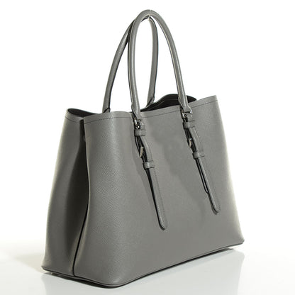 Prada Saffiano Cuir Medium Double Handle Tote Marmo 3 of 9