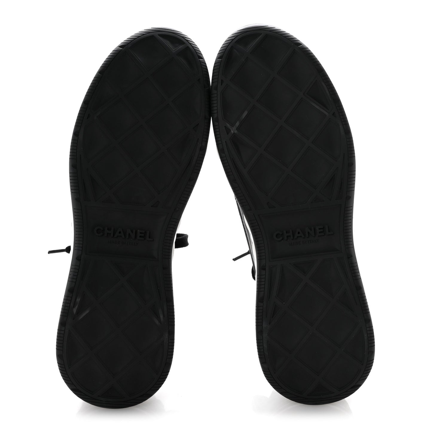 Velvet Calfskin Mixed Fibers CC Sneakers 41.5 Black