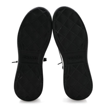 Chanel Velvet Calfskin Mixed Fibers CC Sneakers 41.5 Black 6 of 10