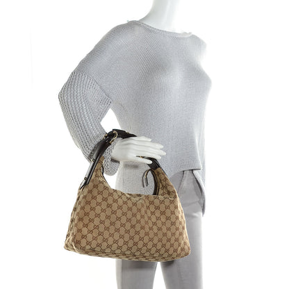 Gucci Monogram Medium Horsebit Chain Hobo Dark Brown 2 of 7