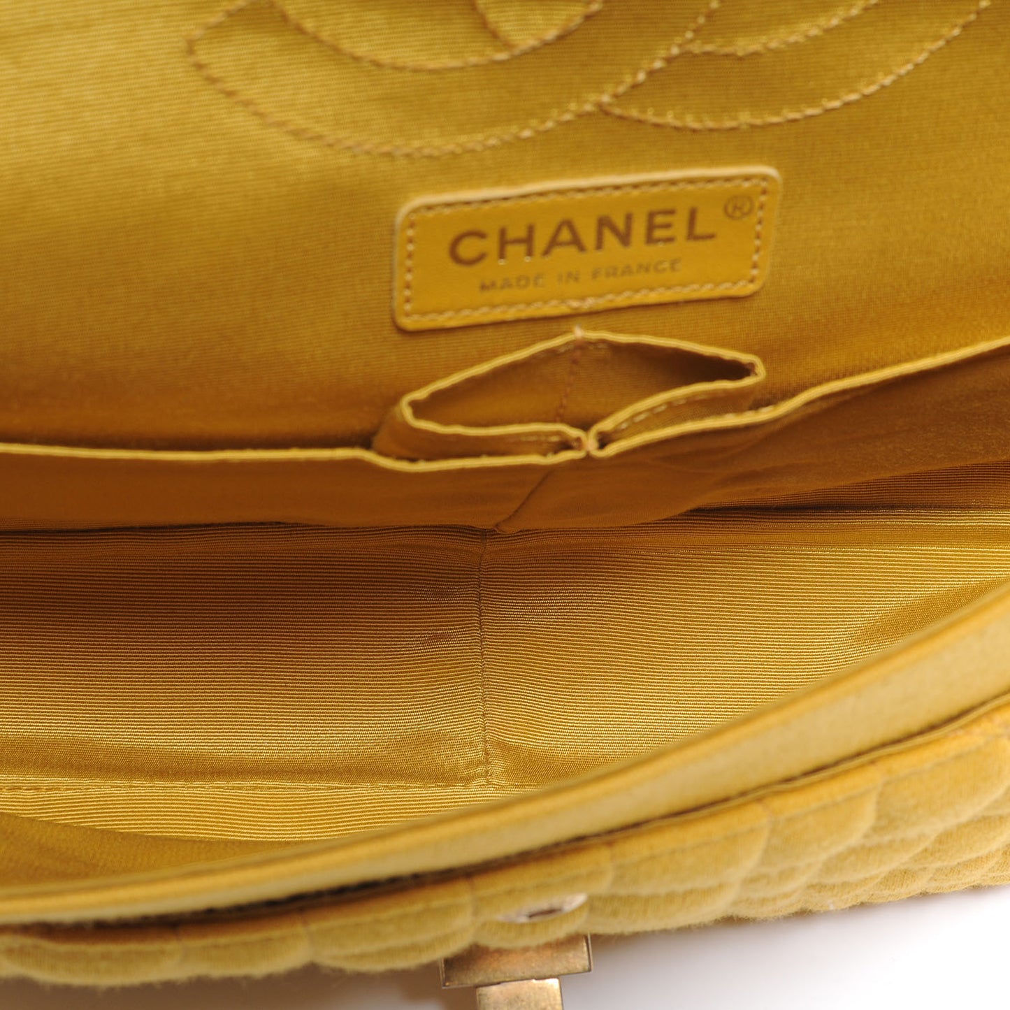 Jersey Crocodile Reissue Medium Flap Yellow