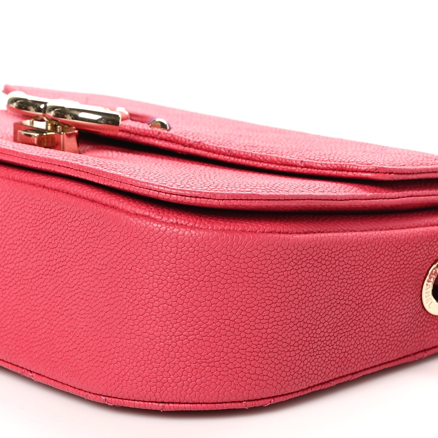 Chanel Grained Calfskin Quilted Small Cuba Top Handle Flap Pink 10 of 10