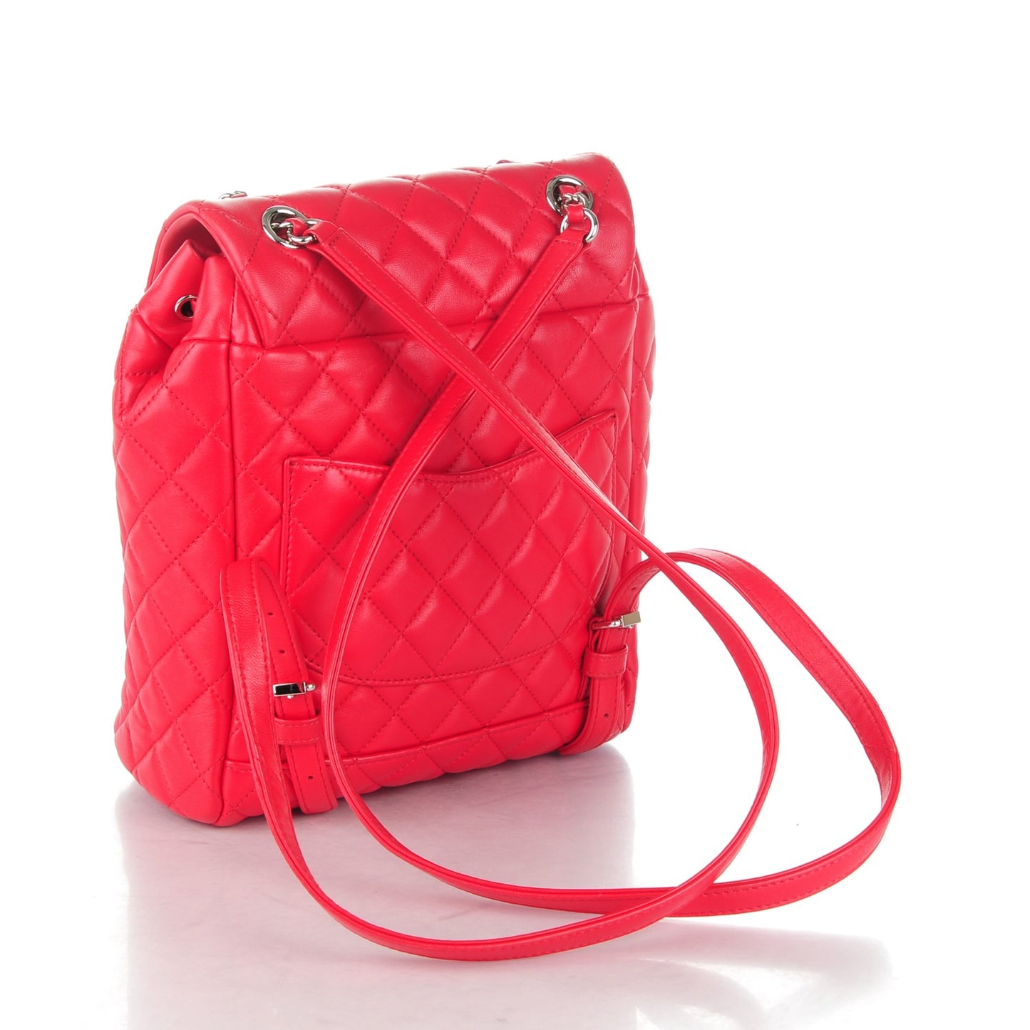 Lambskin Quilted Small Urban Spirit Backpack Red