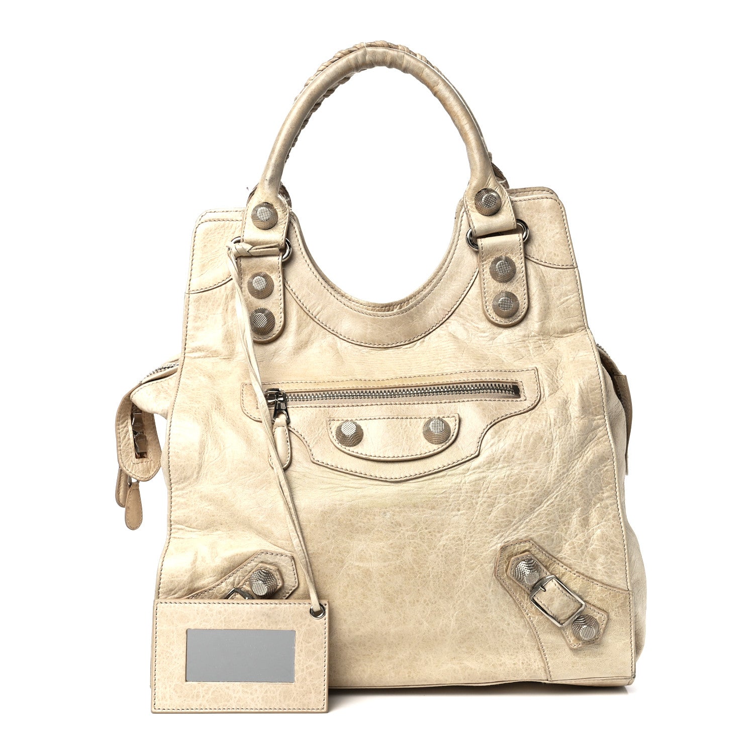 Balenciaga Agneau Giant 21 Silver Hardware Folder Sahara 1 of 14