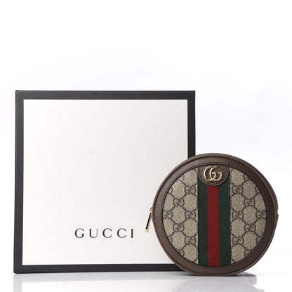 Gucci GG Supreme Monogram Web Mini Ophidia Round Backpack Brown 10 of 10