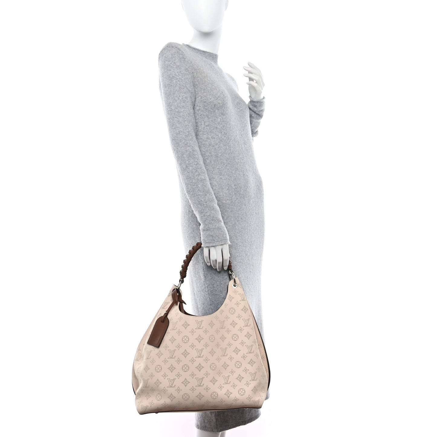 LOUIS VUITTON Mahina Carmel Hobo Creme