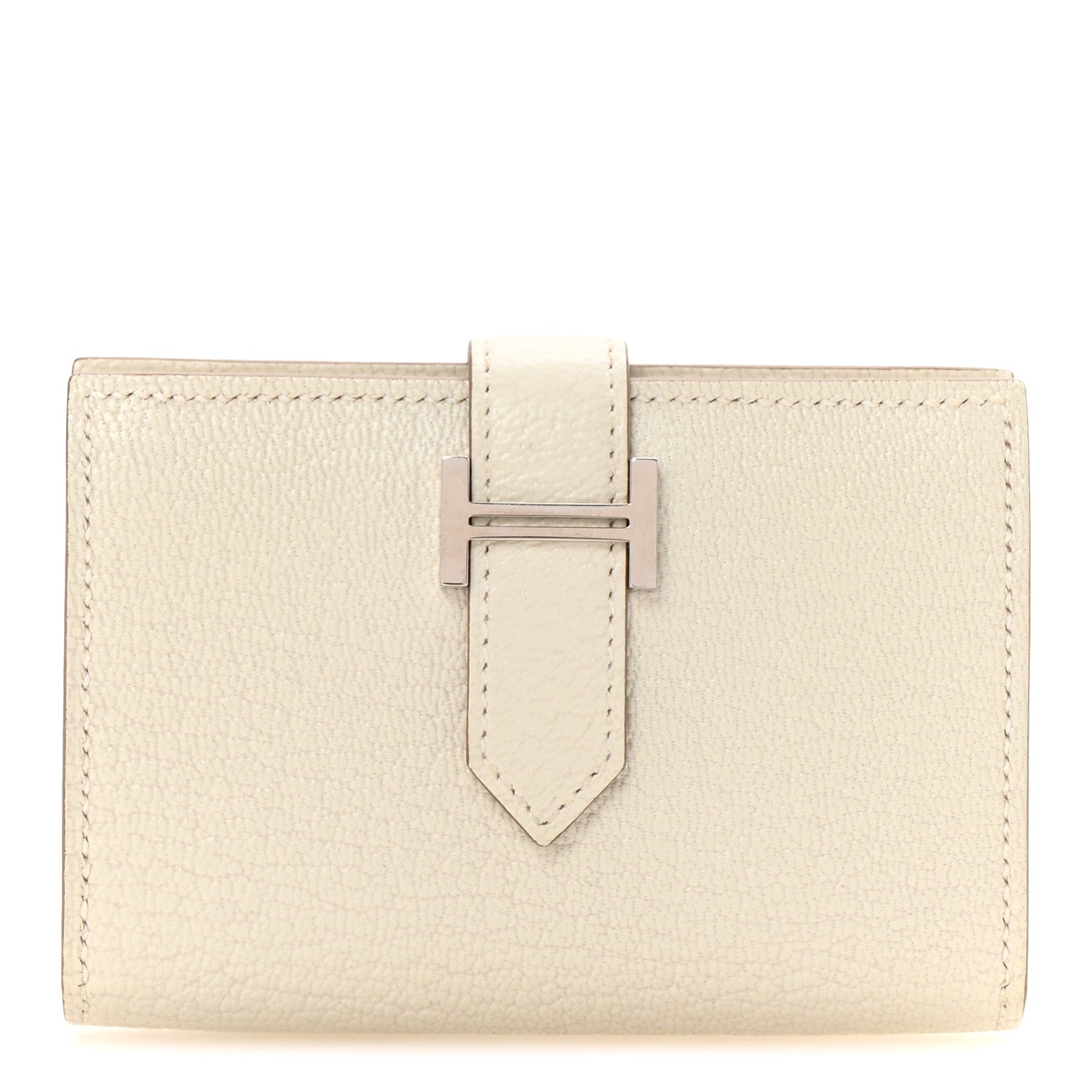 Hermes Chevre Mysore Bearn Card Holder Wallet Mushroom 1 of 7