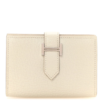 Hermes Chevre Mysore Bearn Card Holder Wallet Mushroom 1 of 7