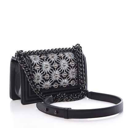 Chanel Lambskin Satin LED Metal Small Boy Flap Black 3 of 18