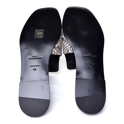 Givenchy Calfskin Python Print 4G Flat Sandals 38 Stone Grey 6 of 11