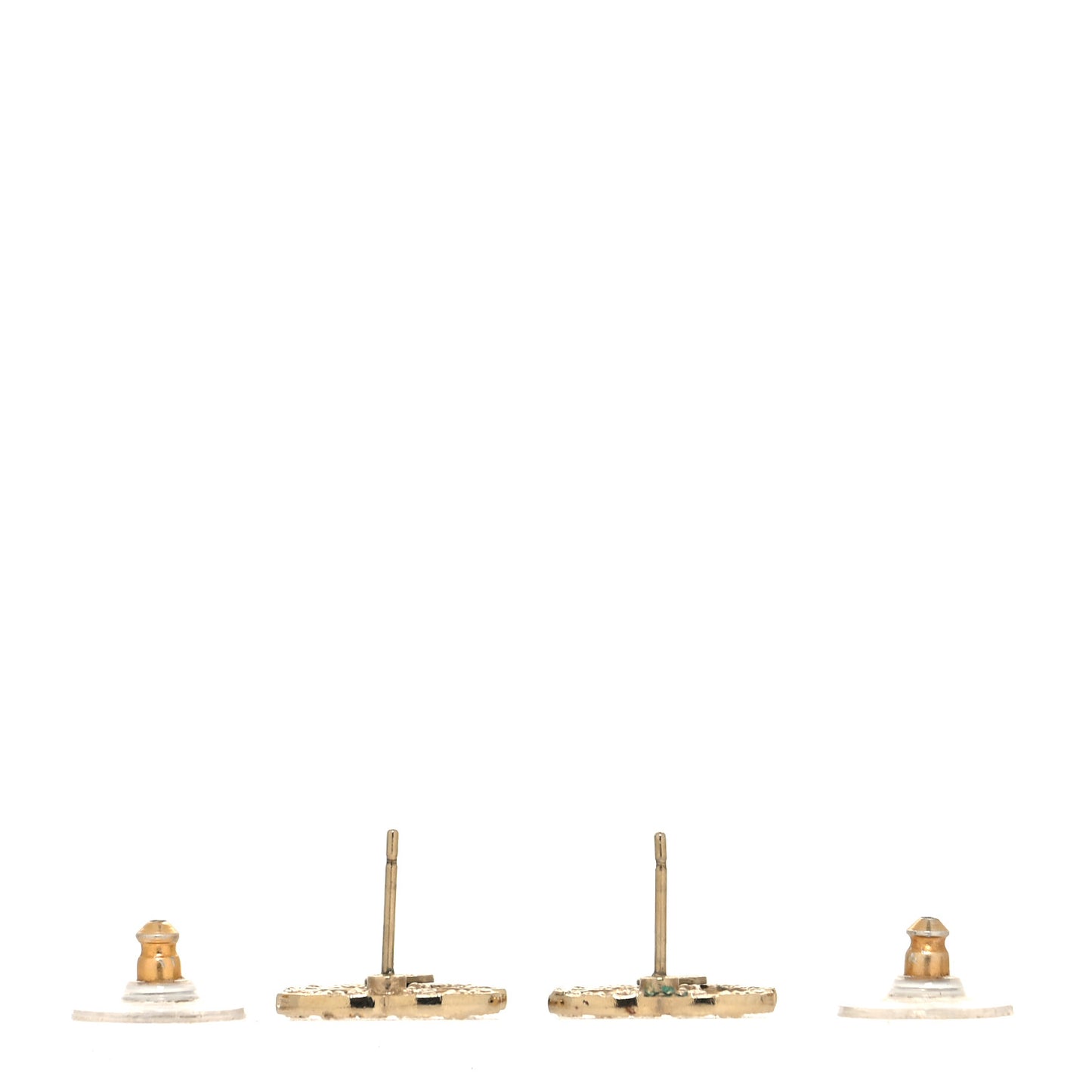 Twisted CC Earrings Light Gold