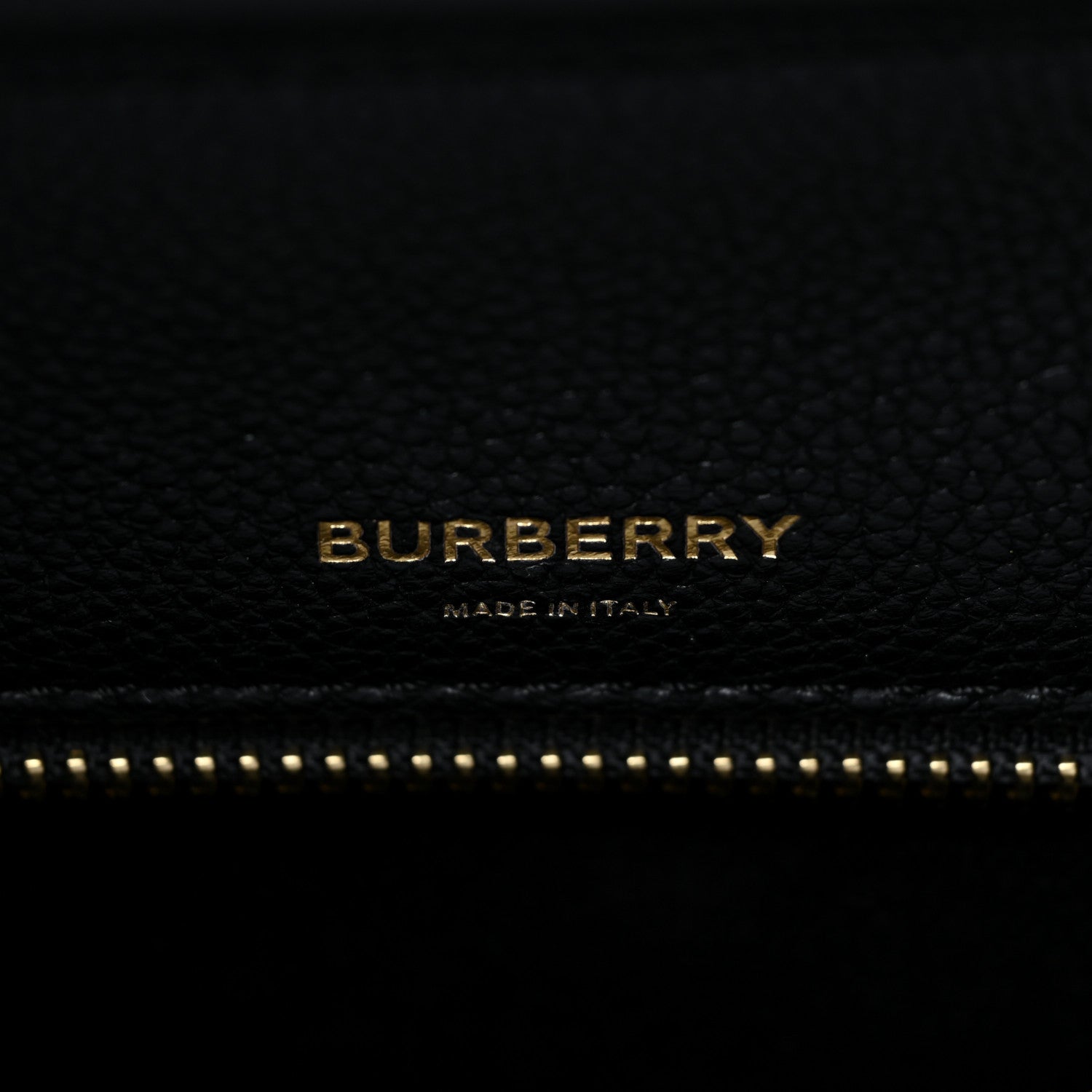Burberry Grainy Calfskin Medium Title Bag Black 7 of 10