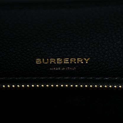 Burberry Grainy Calfskin Medium Title Bag Black 7 of 10