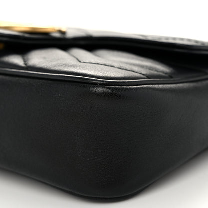 Gucci Calfskin Matelasse Super Mini GG Marmont Shoulder Bag Black 10 of 10