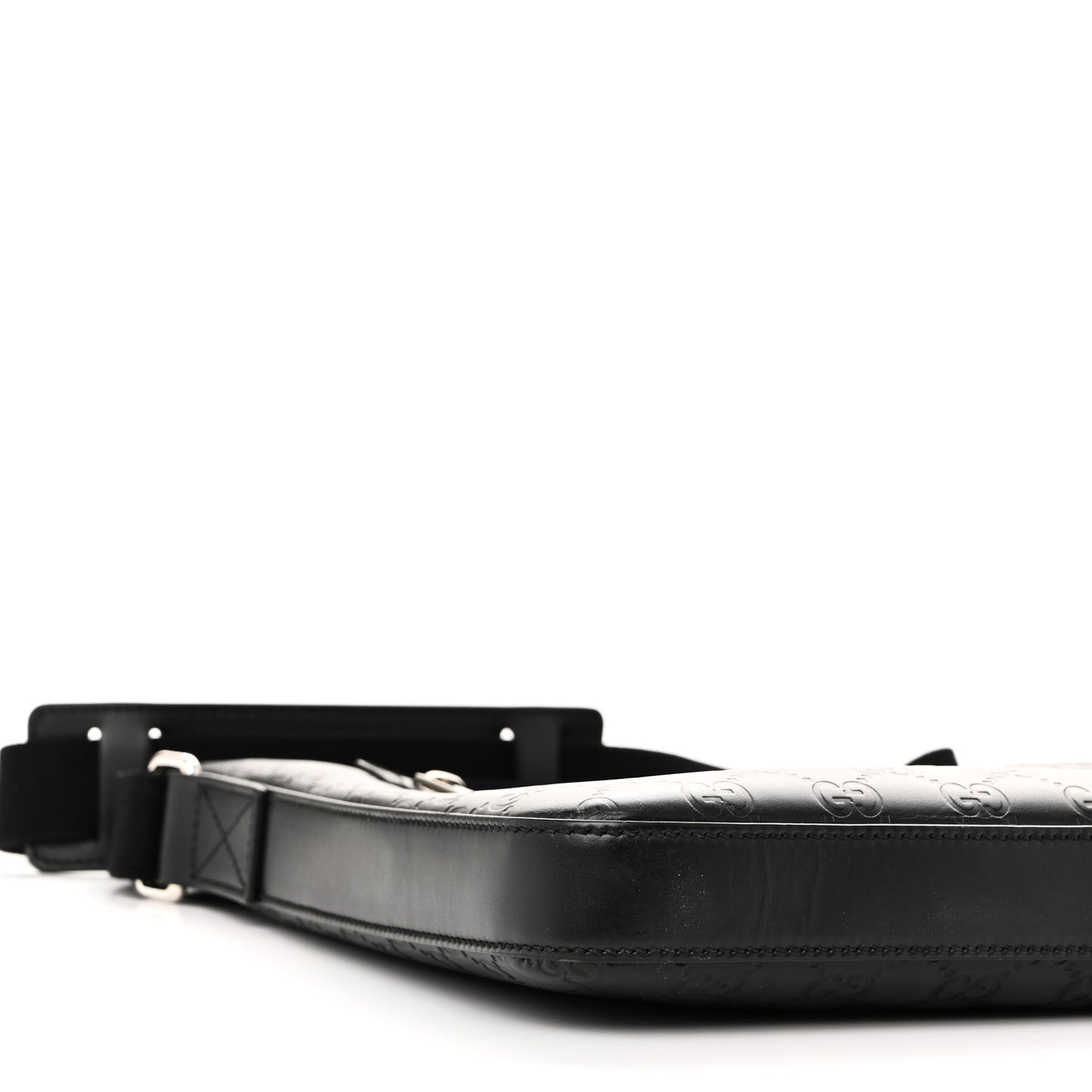 Guccissima Signature Medium Flat Messenger Bag Black