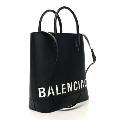 Balenciaga Grained Calfskin Ville Aj Tote Black 3 of 10