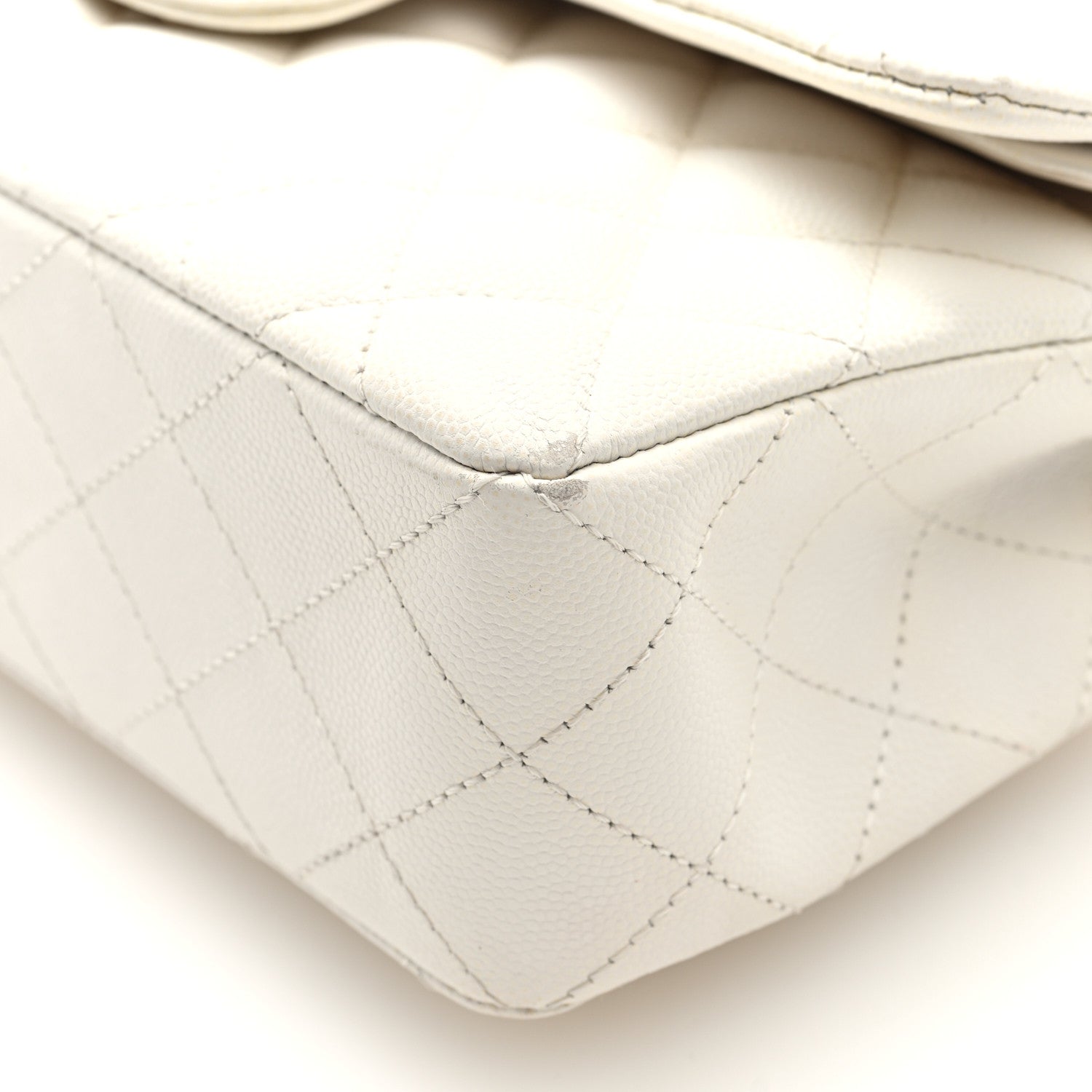 Chanel Caviar Quilted Small Double Flap White 10 of 10