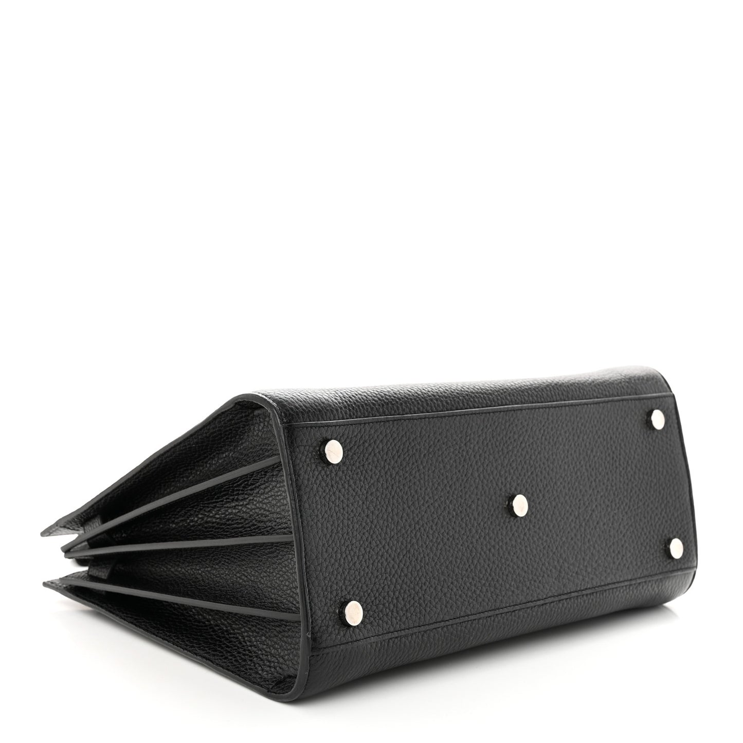 Grained Calfskin Small Sac De Jour Black