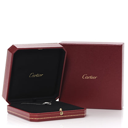Cartier 18K White Gold Diamond Interlocking LOVE Paved Necklace 7 of 7