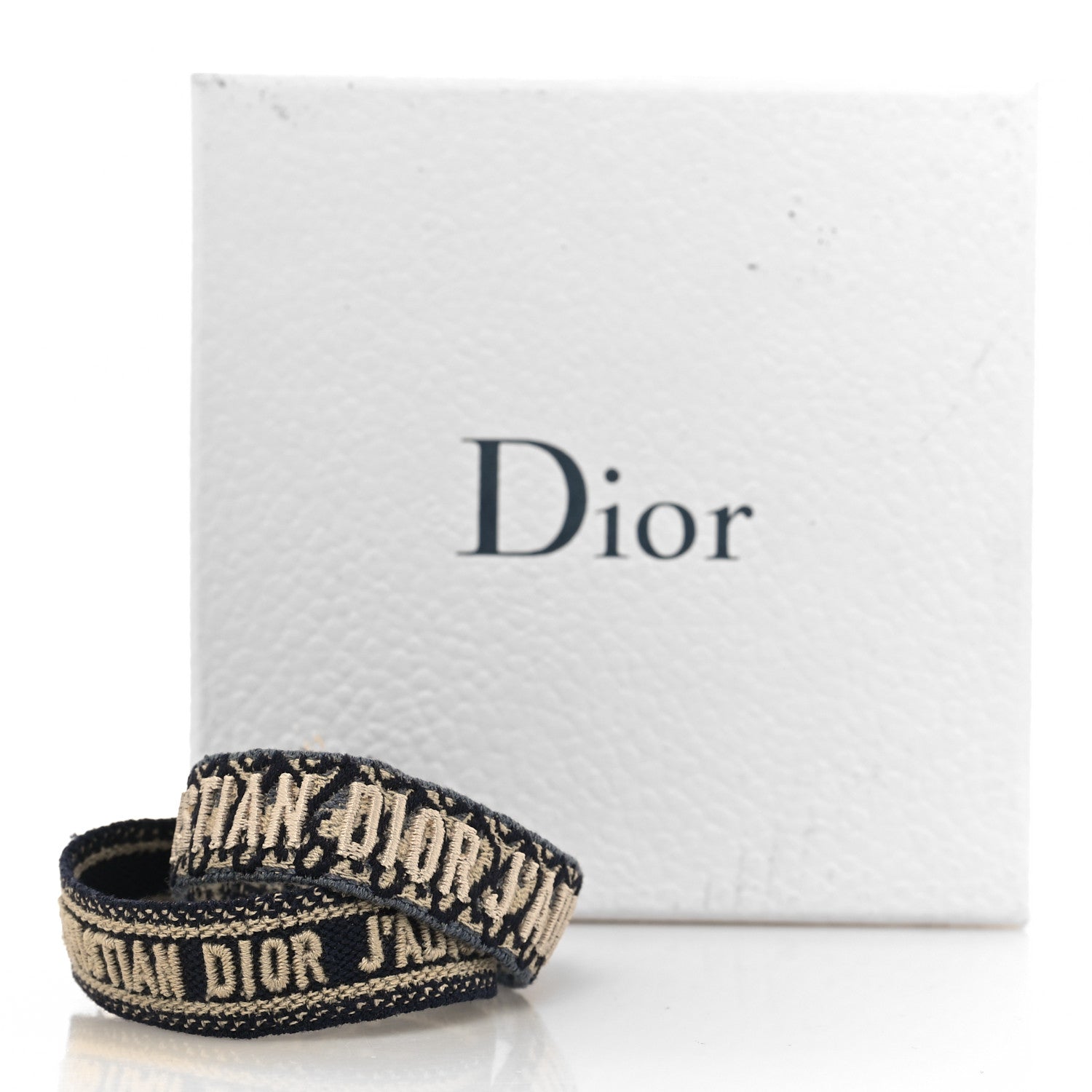 Christian Dior Woven Cotton J Adior Friendship Bracelet Set Navy 4 of 4