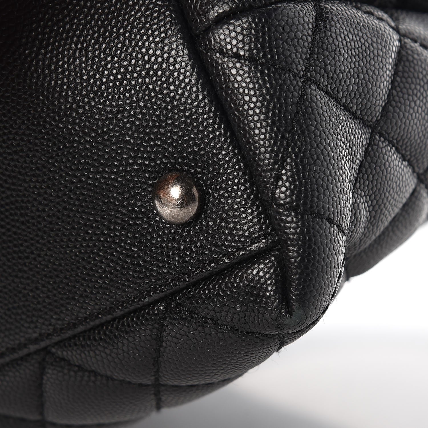 Chanel Caviar Lizard Quilted Large Coco Handle Flap Black 10 of 14