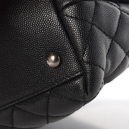 Chanel Caviar Lizard Quilted Large Coco Handle Flap Black 10 of 14