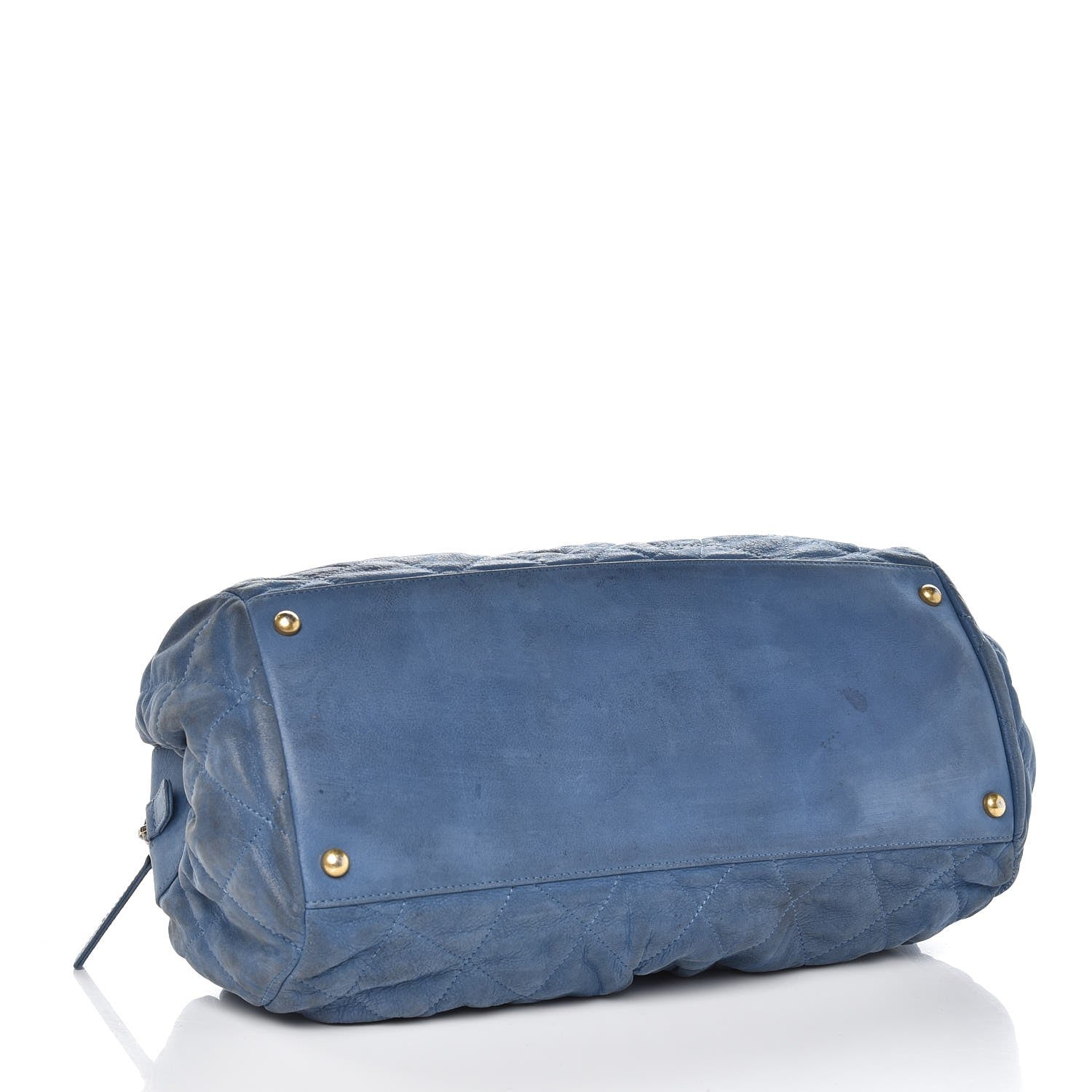 Chanel Iridescent Calfskin Chic Quilt Bowling Bag Blue 4 of 14